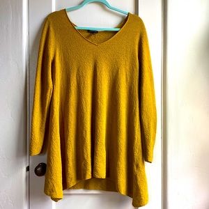 Eileen Fisher Mustard V-neck Tunic